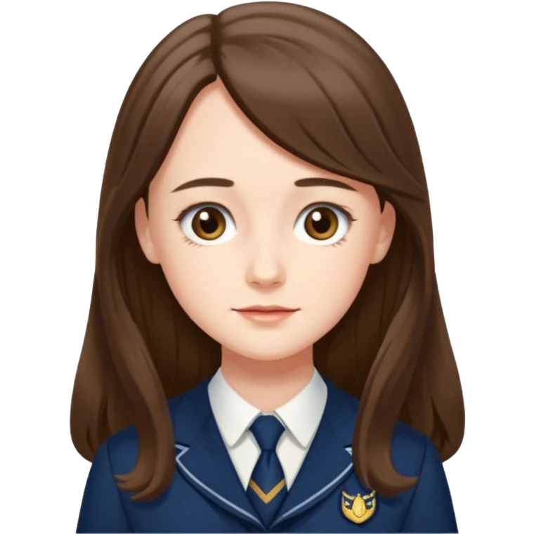 Rory Gilmore feminine school uniform long hair emoji