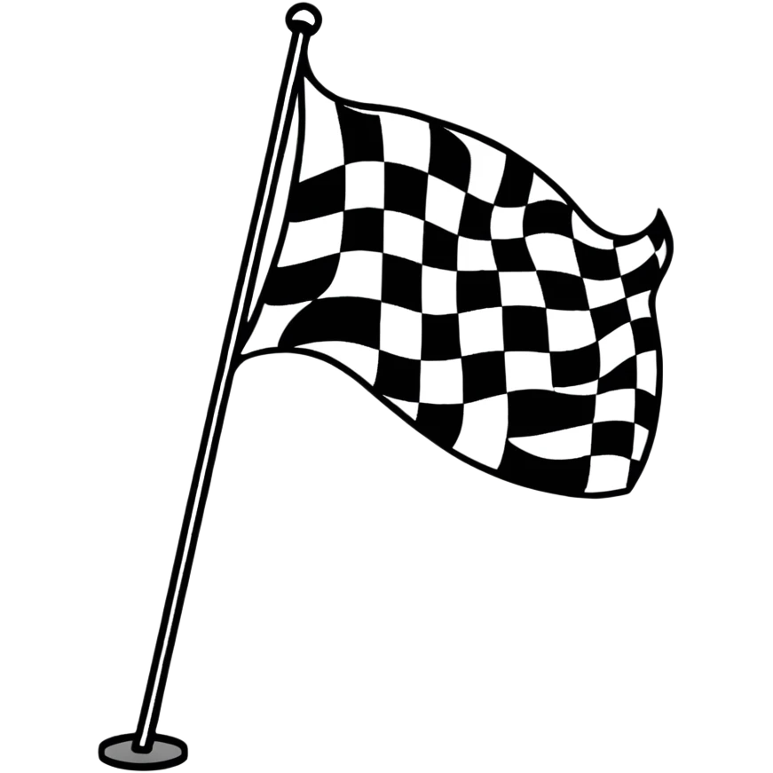 checkered racing flag emoji