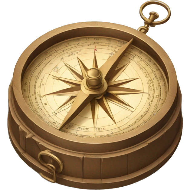 Ancient Compass isometric view emoji