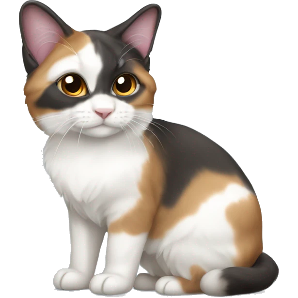 tricolor lop-eared cat emoji