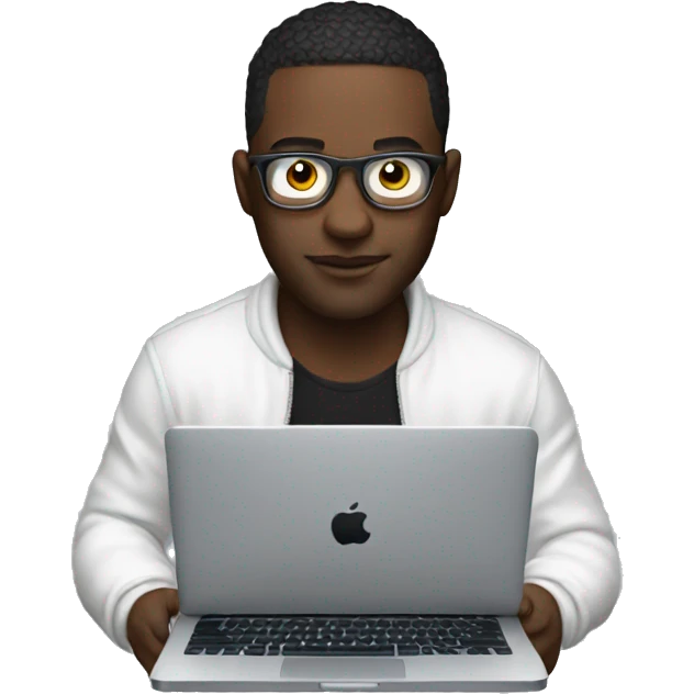 whiteMusic producer with a macbook  emoji