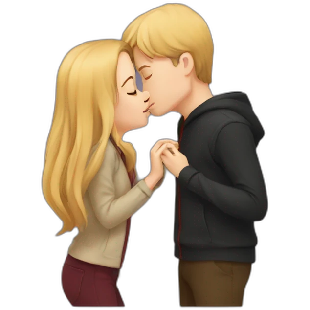 Harry potter kissing hermion emoji