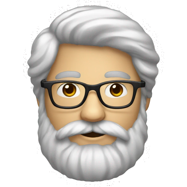 French Bearded person majestic with glasses emoji