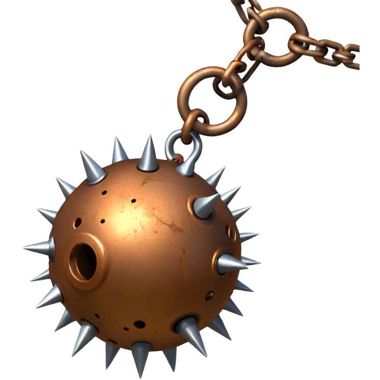 Spiked ball and chain emoji