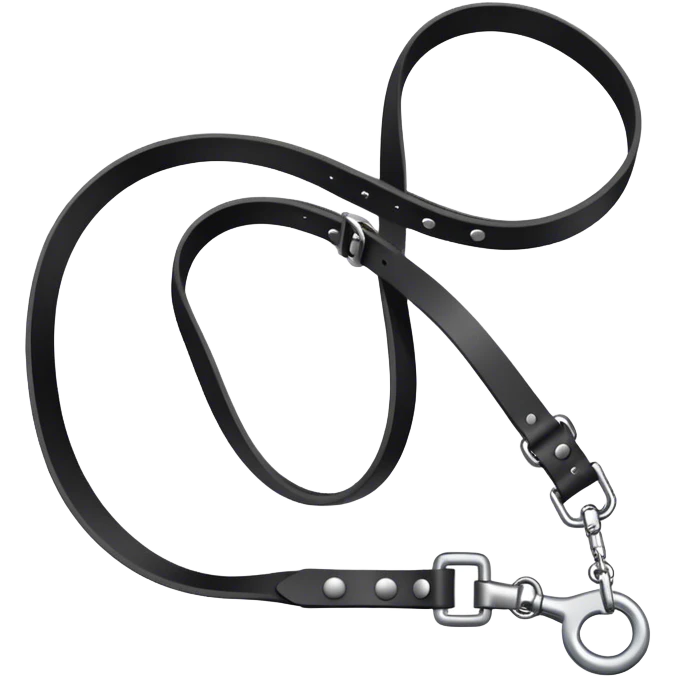 Black collar with leash emoji