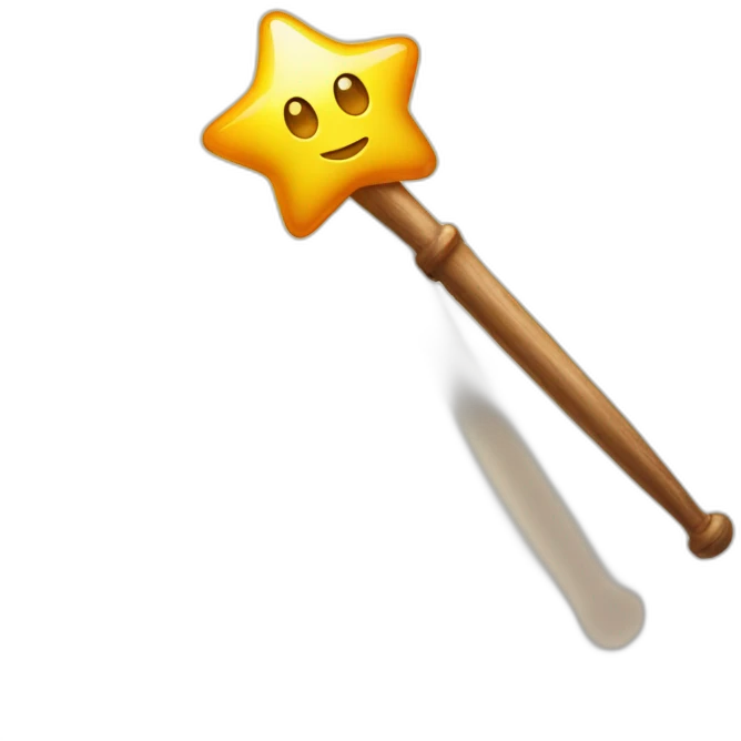a magical button with the text "magic button" with a wand emoji