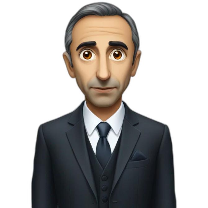 Eric zemmour face in a suit serious emoji