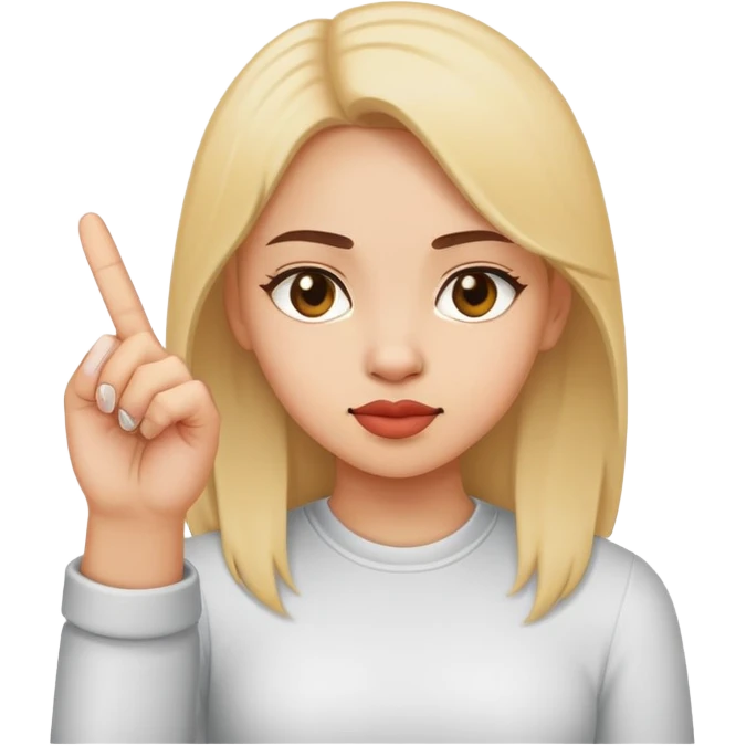 girl sticking up middle finder  emoji