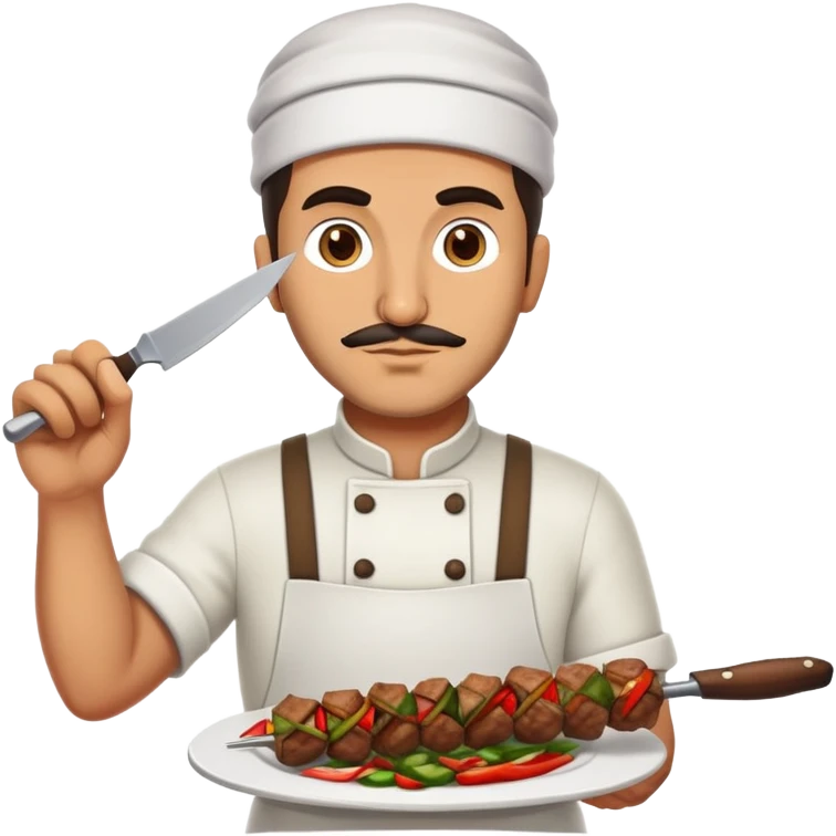 turkish man cutting kebab emoji