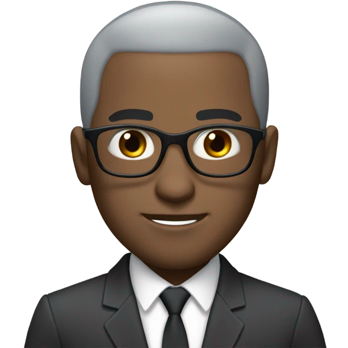 deon sanders with round face and suit and glasses and buzz cut and small eyes and over 50 small gray bearded receding hairline and small black eyes and wrinkled forehead emoji