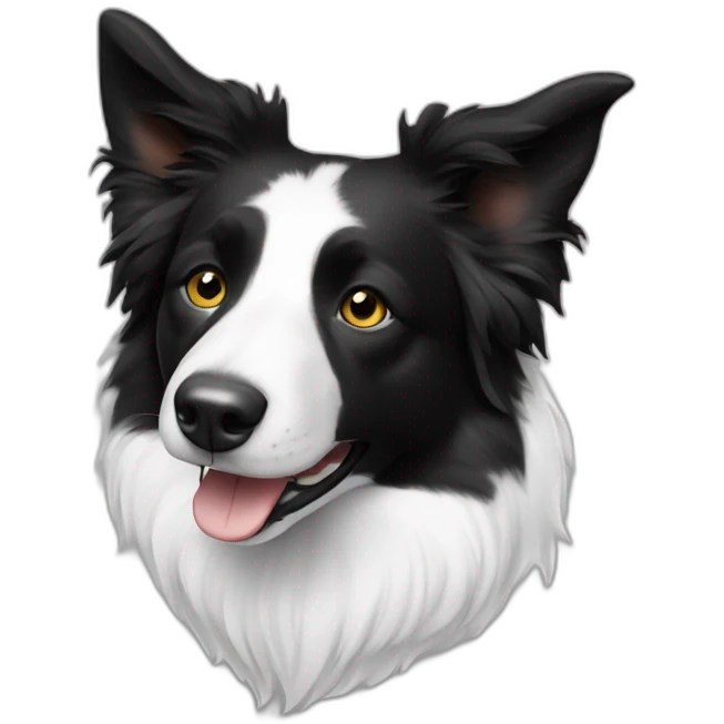 border-collie-all white- no black emoji