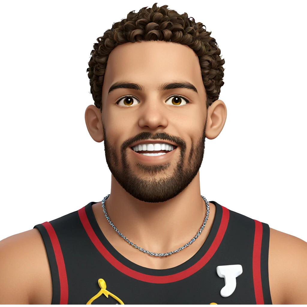 smiling boy with necklace emoji