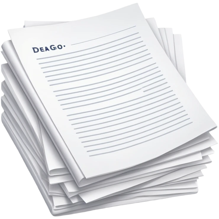 Stack of papers with the top one showing "Dear God" emoji