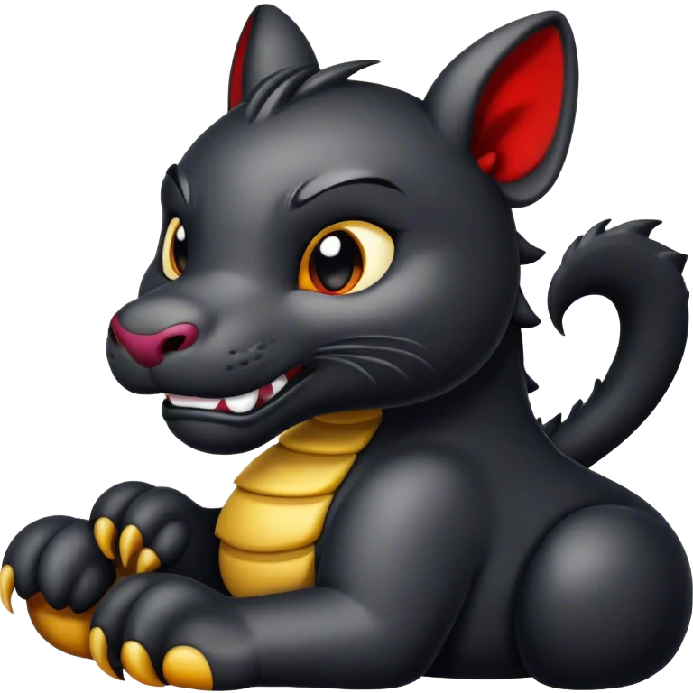 black chinese dragoin emoji