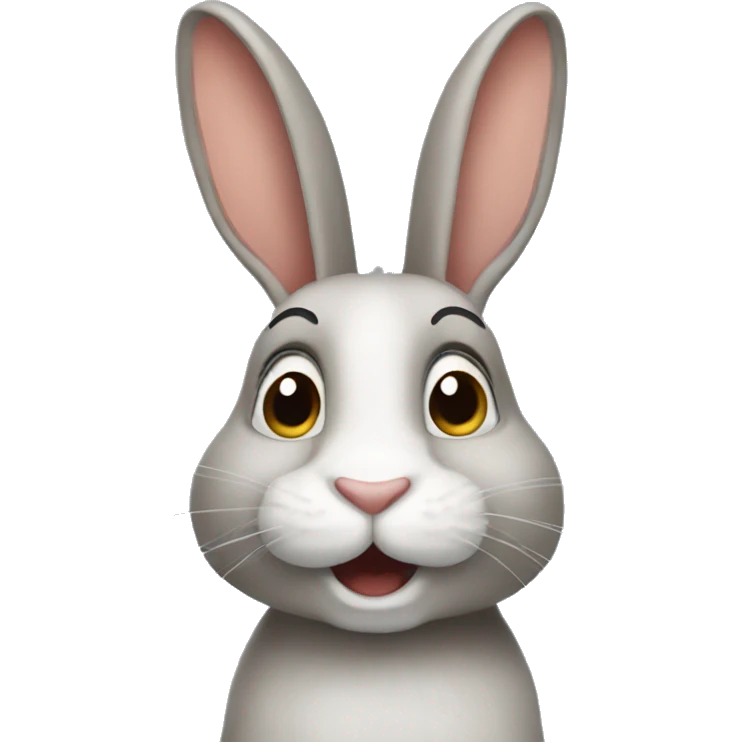 Silly rabbit emoji