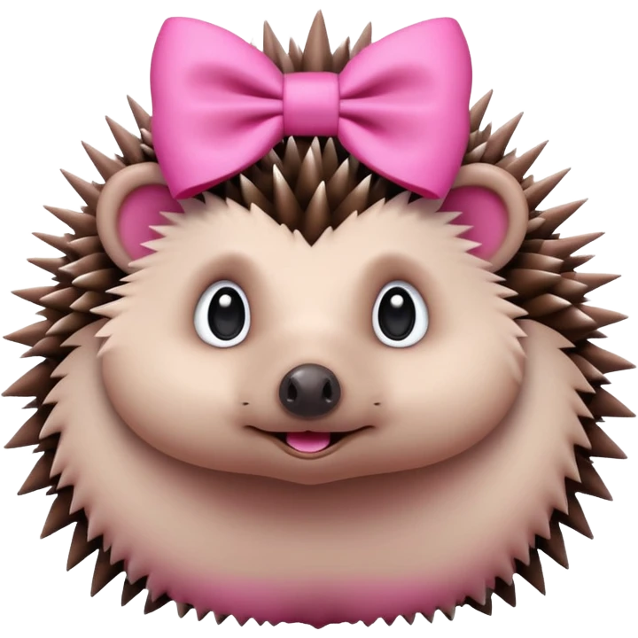 hedgehog with a pink bow emoji