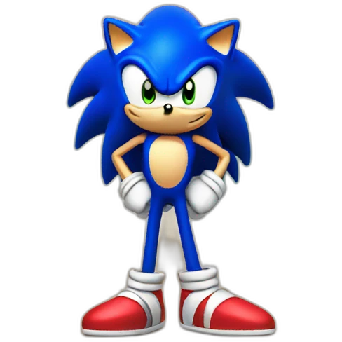 Sonic à la plage emoji