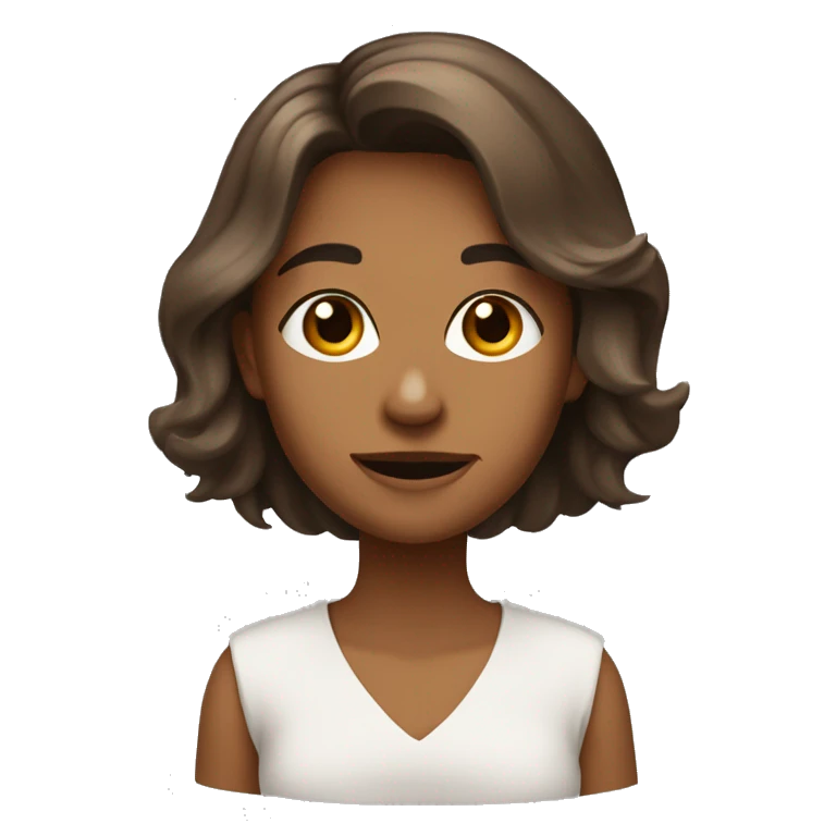 девушка с коричневыми волосами emoji