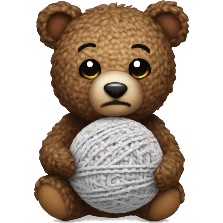 bear with a crochet ball emoji