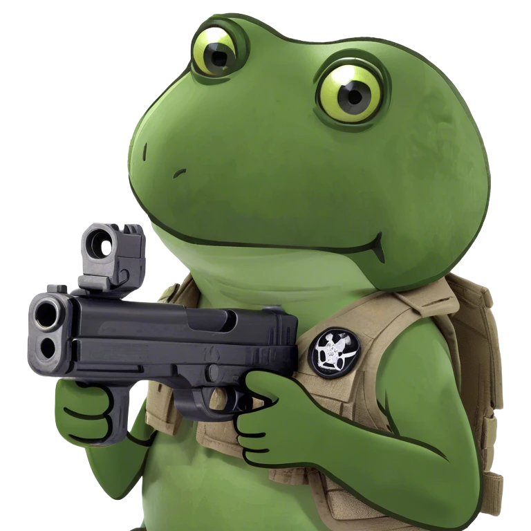 holding a gun emoji