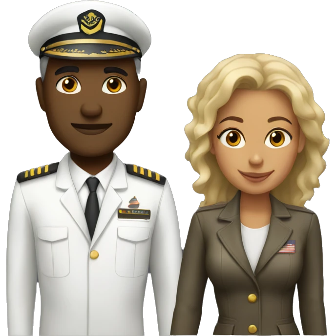 Black pilot and blonde woman emoji