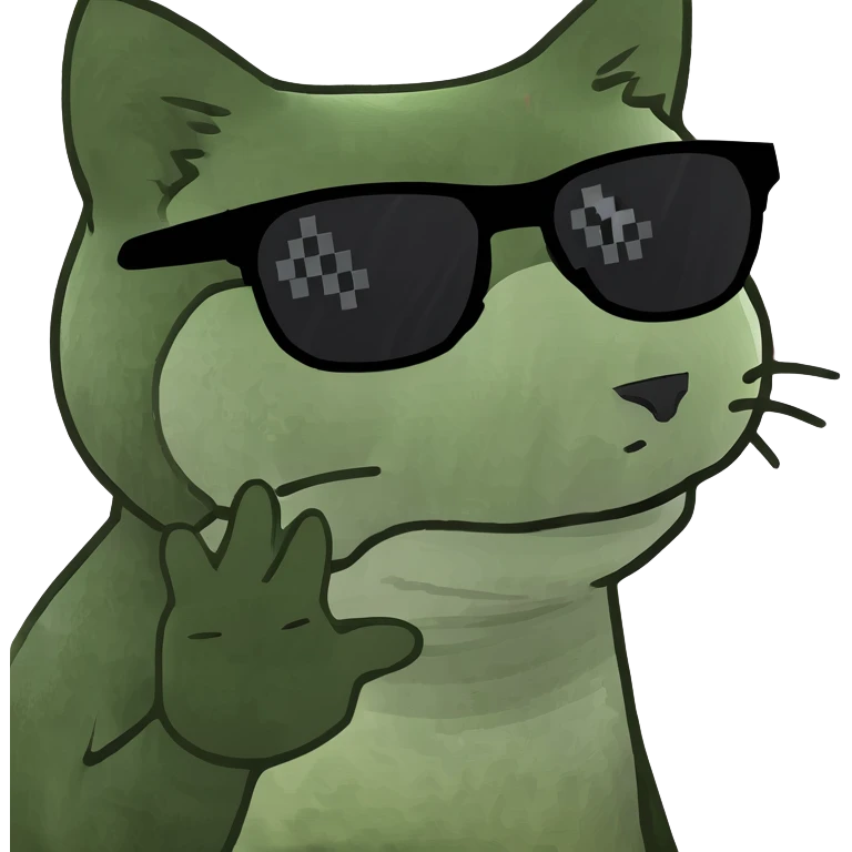 Cat with sunglasses emoji