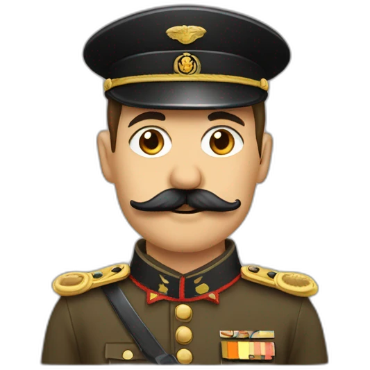 Soldat allemand SA brun petite moustache emoji