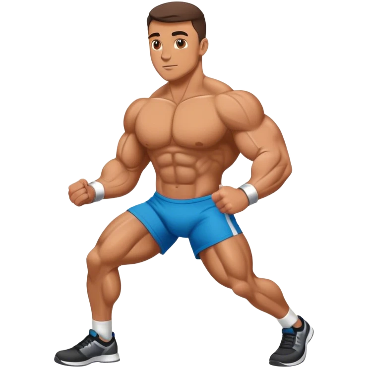 bodybuilder cardio in gym emoji