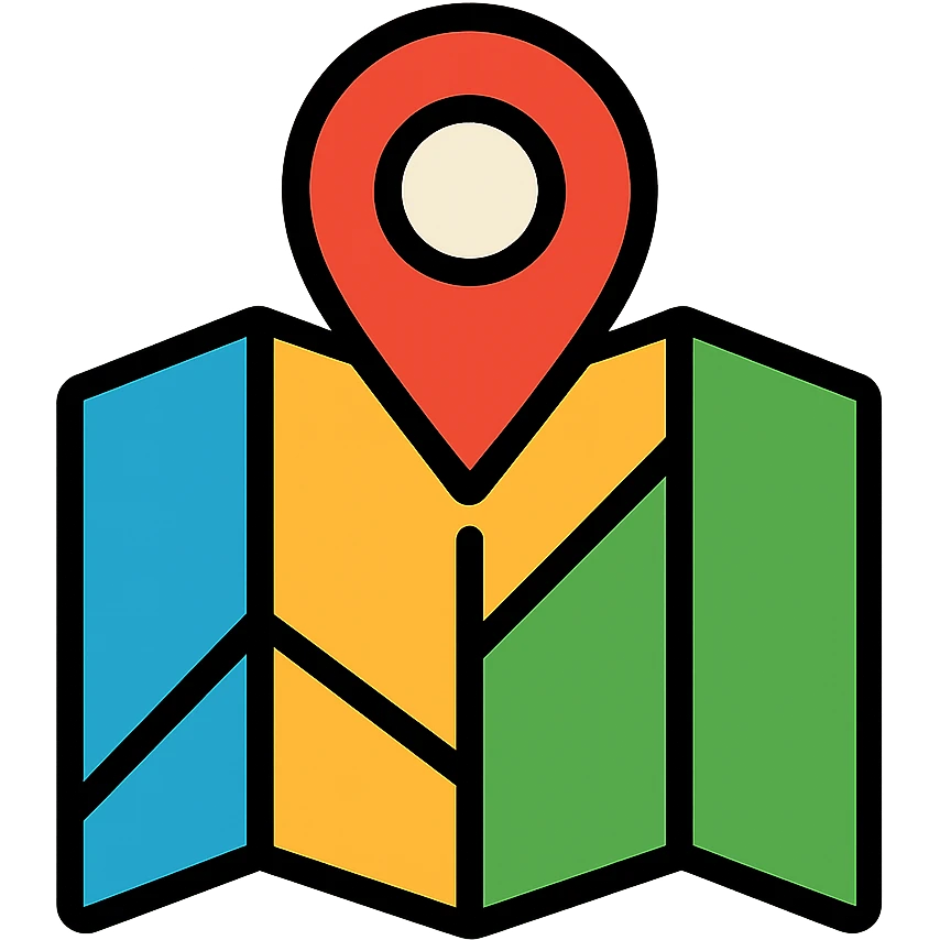 Map with location pin emoji