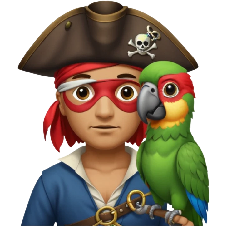 pirate and parrot emoji