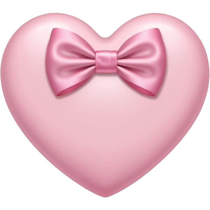light pink heart with pink bow emoji