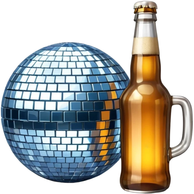 bola de discoteca bebiendo cerveza emoji