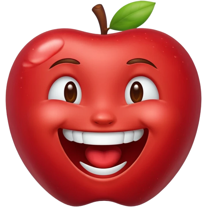 laughing face emoji, joyful expression, apple style emoji