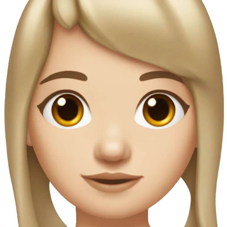 white girl with brown hair, bangs, wing eyeliner and a nose ring piercing emoji