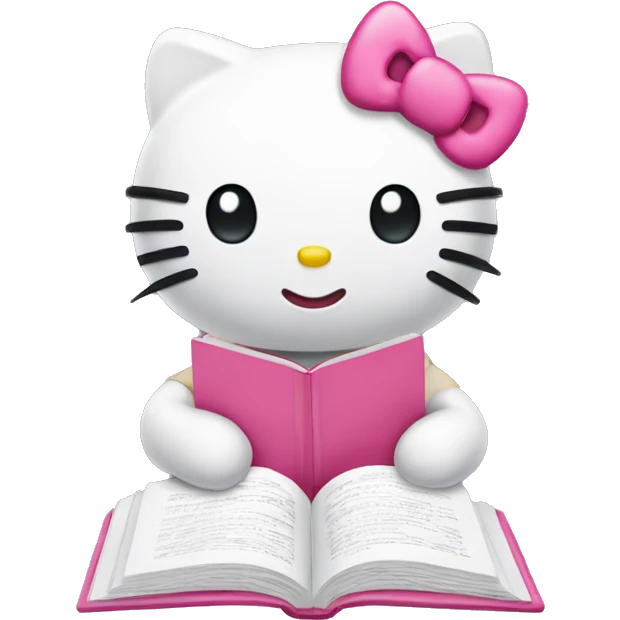 Hello kitty studying  emoji