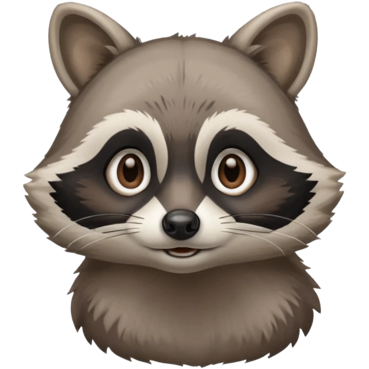 make calm no sharp edjes racoon speaking emoji