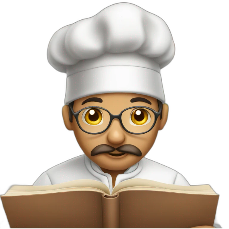 chef reading book emoji