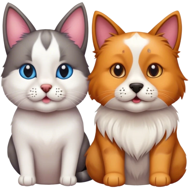 Dog cat emoji