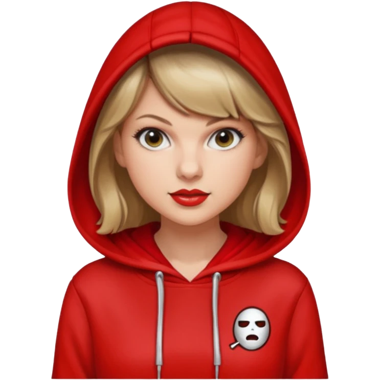 taylor swift puts on la casa de papel hoodie  emoji