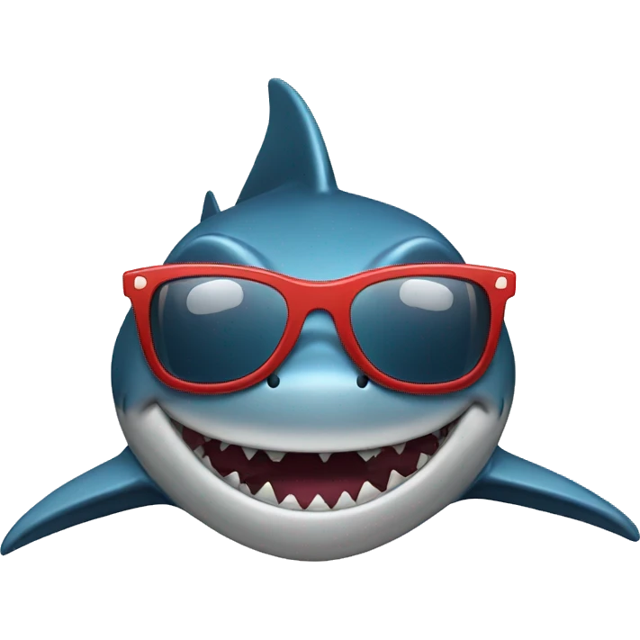 Shark with glasses emoji