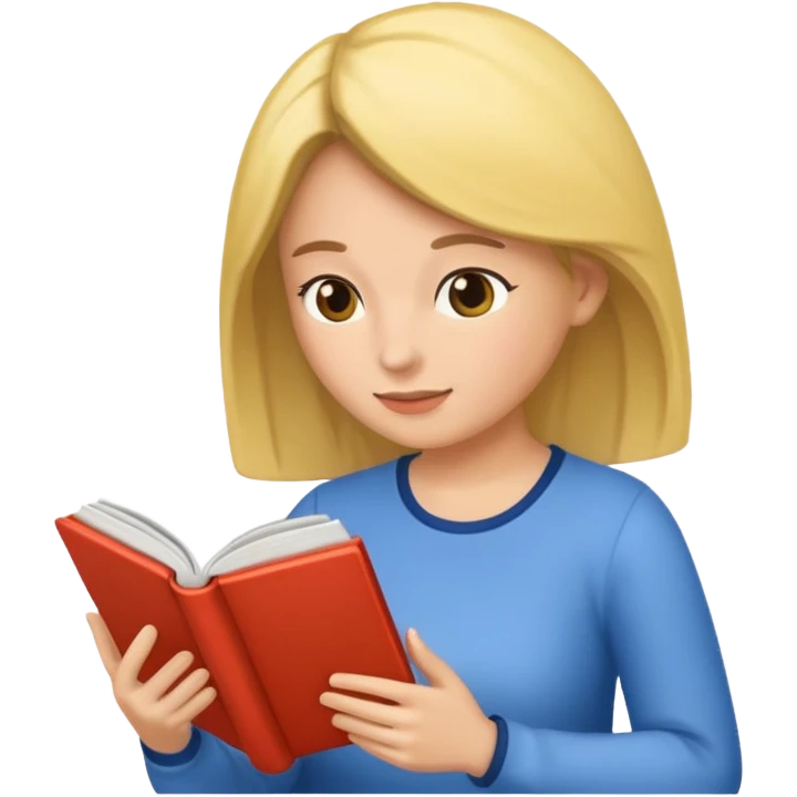 woman reading a book emoji
