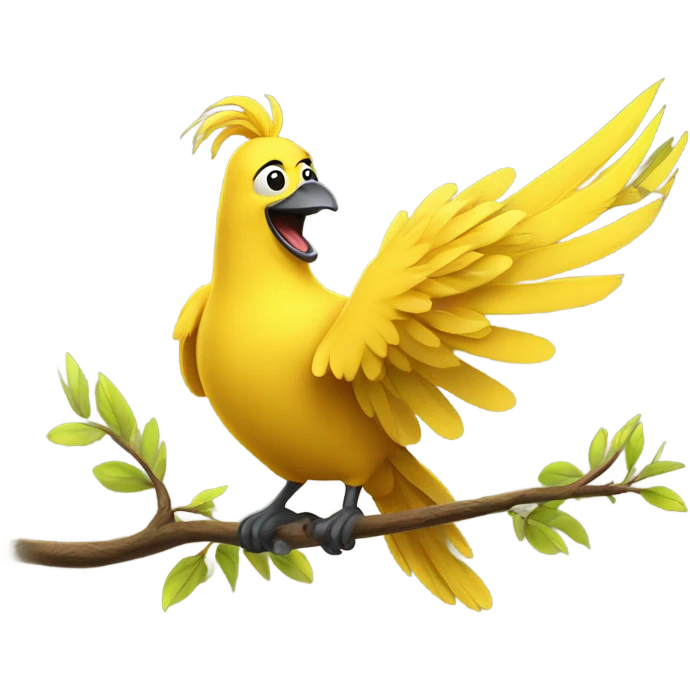 Human canary singing  emoji
