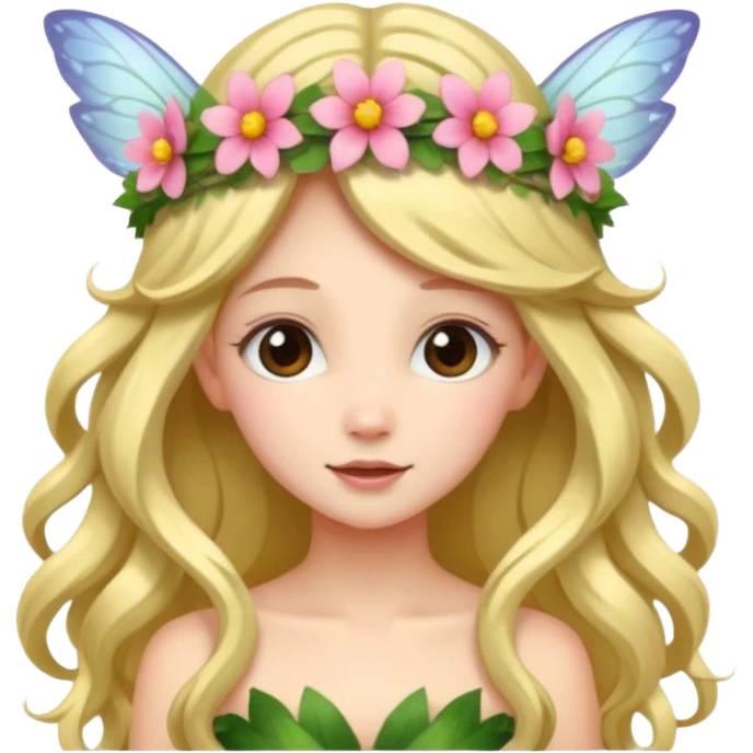 Fairy with Flower Crown emoji