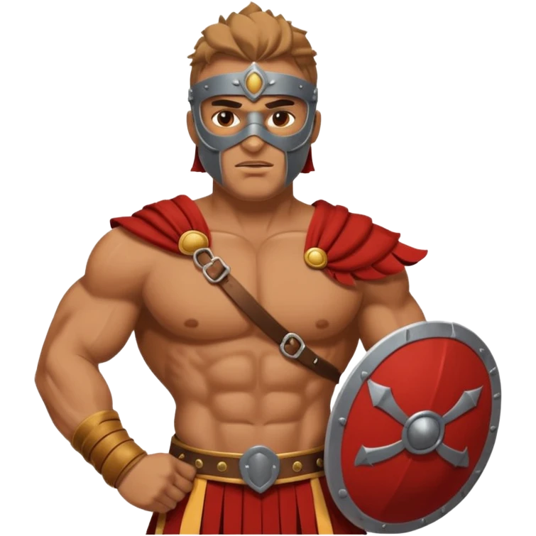 gladiator with mask emoji