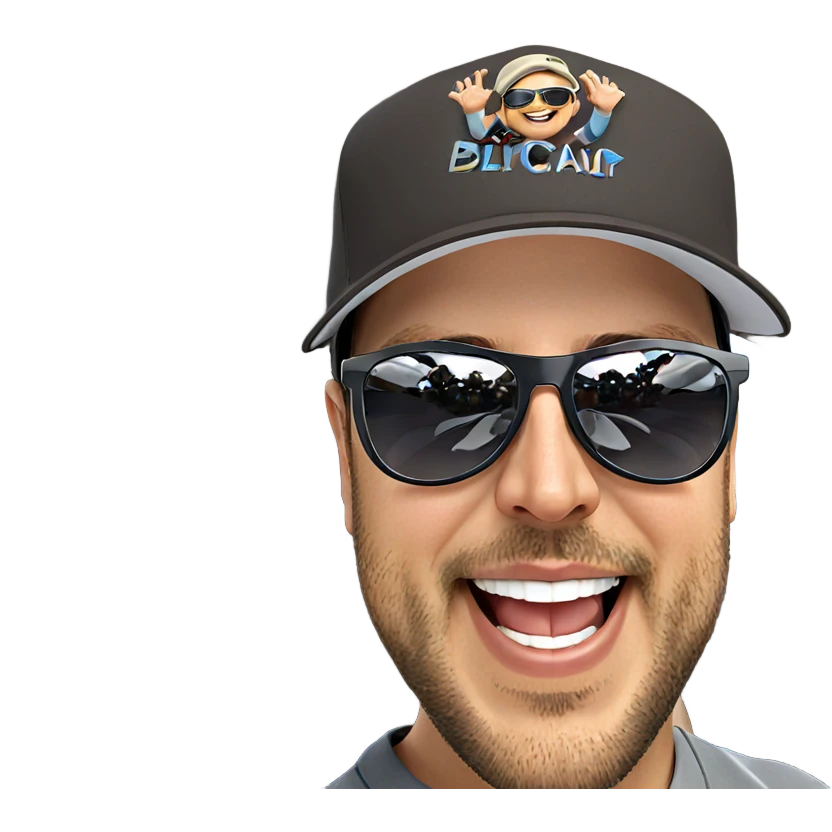 happy boy with sunglasses and hat emoji