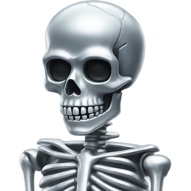 Skeleton made of chrome  emoji