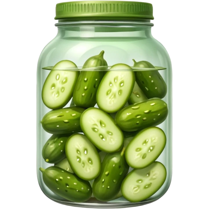 glass jar with pickles inside emoji