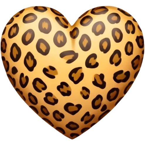 Leopard print heart emoji
