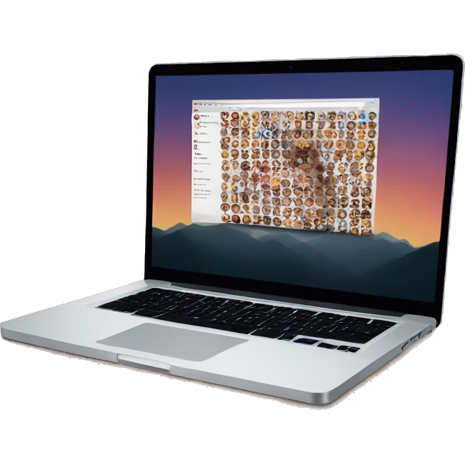 netflix on laptop screen emoji