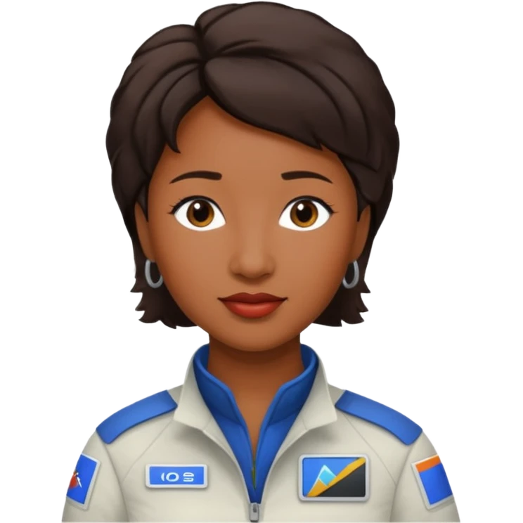 Mae Jemison with dark brown hair emoji